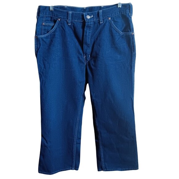 Vintage Mens Disco Jeans 36x25 FIT 80's INDIGO TOUR DE FRANCE DISCO POCKET JEANS - Picture 4 of 7